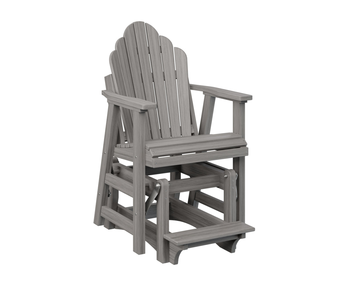 Berlin Gardens Cozi Back Single Counter Glider - Outdoor Patio Swivel Bar Stool for Kitchen Island, Deck & Poolside Relaxation