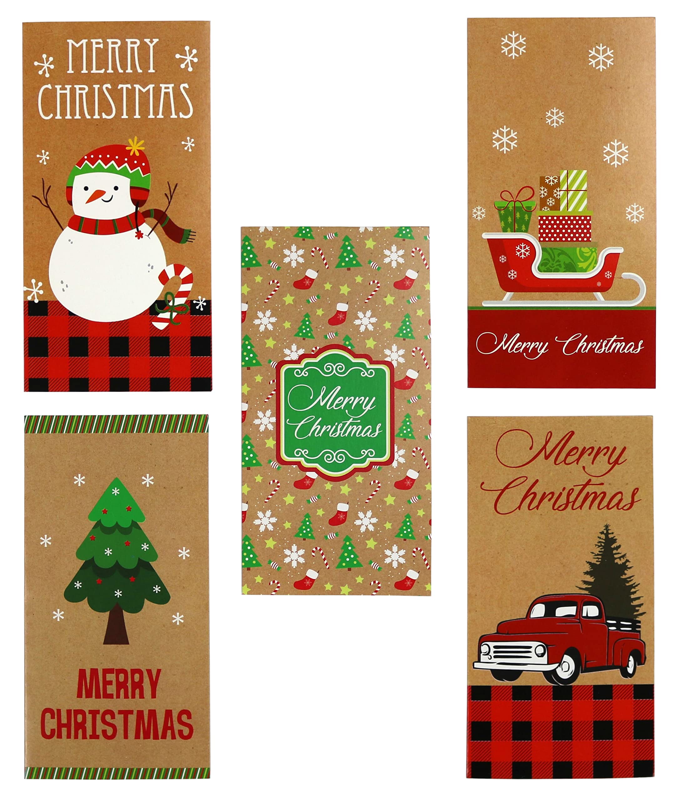 Premium Kraft Christmas Gift Card Holders & Money Envelopes - 30-Pack Set for Holiday Gifting, Cash Gifts, and Stocking Stuffers | Perfect for Office Parties, Secret Santa, and Family Celebrations