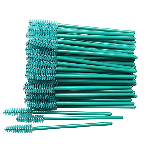 200 Pcs Disposable Makeup Brushes Set - Crystal Wands Applicator, Eyelash Brushes & Comb - Professional Beauty Tools for Women (Deep Green Handle) - Perfect for Salon, Home Makeup & Travel Kit