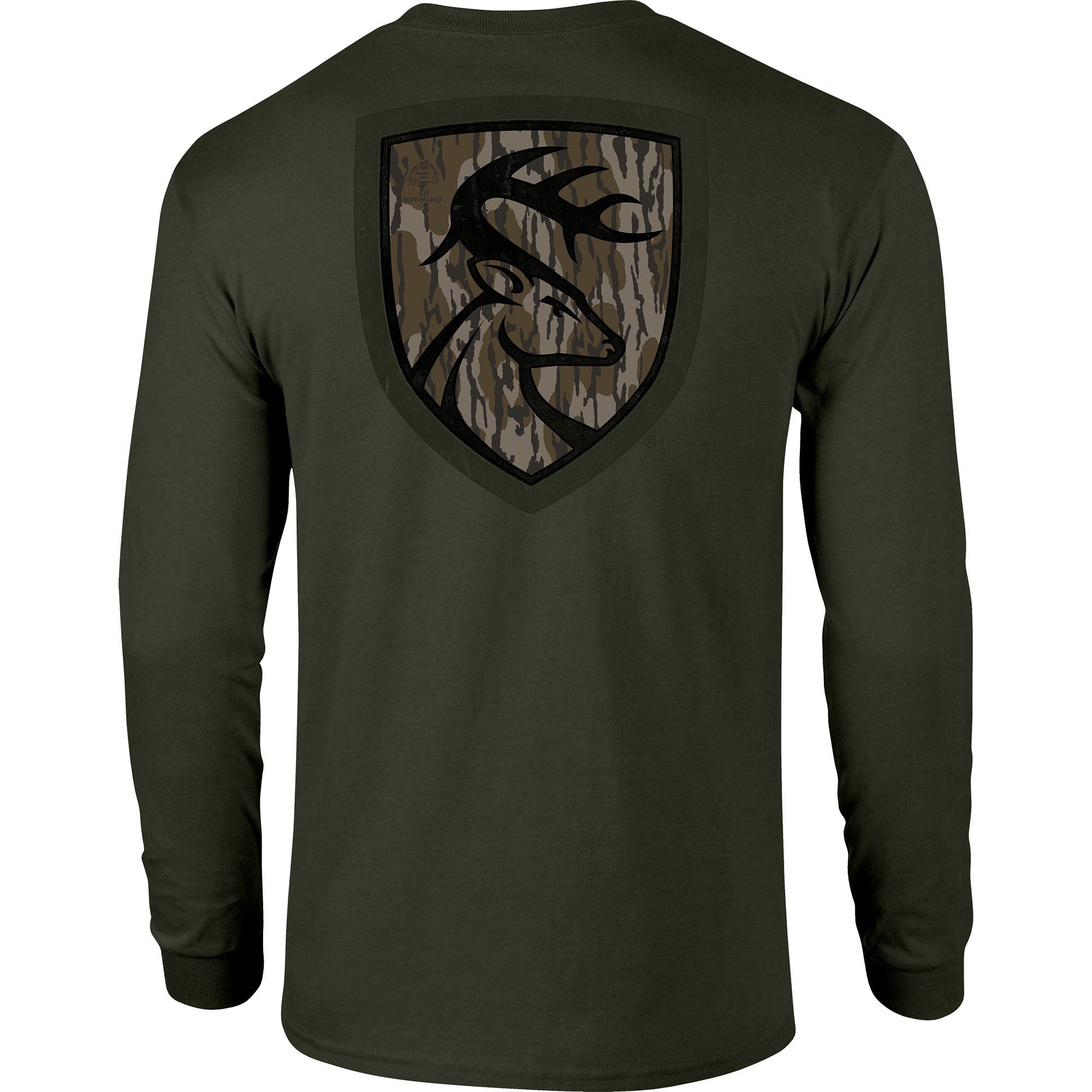 Original Bottomland Camo Long Sleeve T-Shirt for Men - Hunting & Outdoor Adventure Apparel - Durable Comfort Fit for Camping, Hiking & Casual Wear