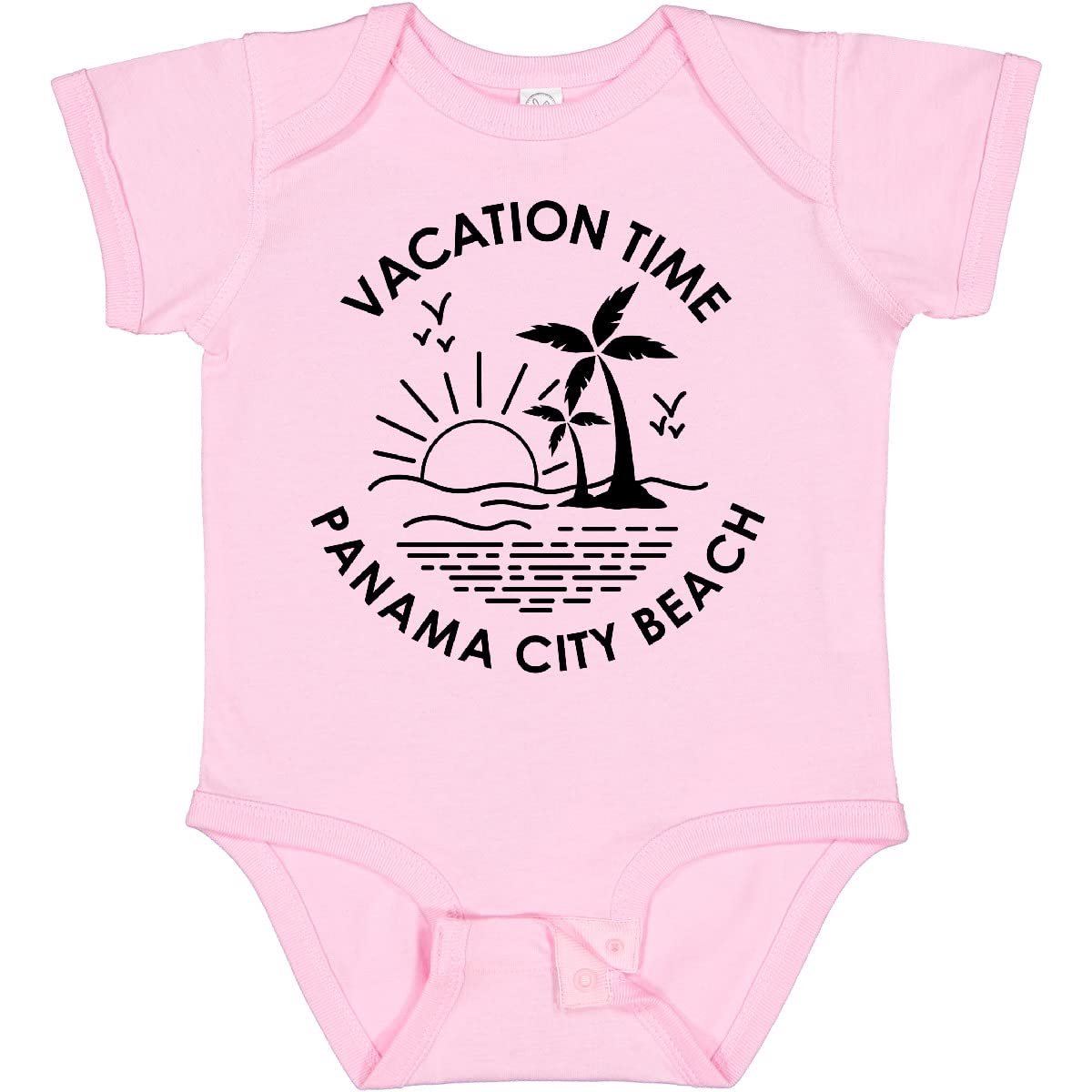 Inktastic Vacation Time in Panama City Beach Baby Bodysuit - Cute & Comfortable Infant Onesie for Beach Trips, Family Vacations & Summer Outfits