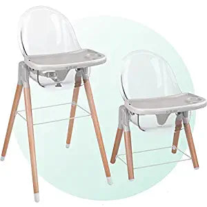 6-in-1 Convertible Baby High Chair with Tray - Adjustable Height Multi-Functional Infant Feeding Seat for Dining, Play & Learning - Perfect for Home, Restaurant & Daycare Use