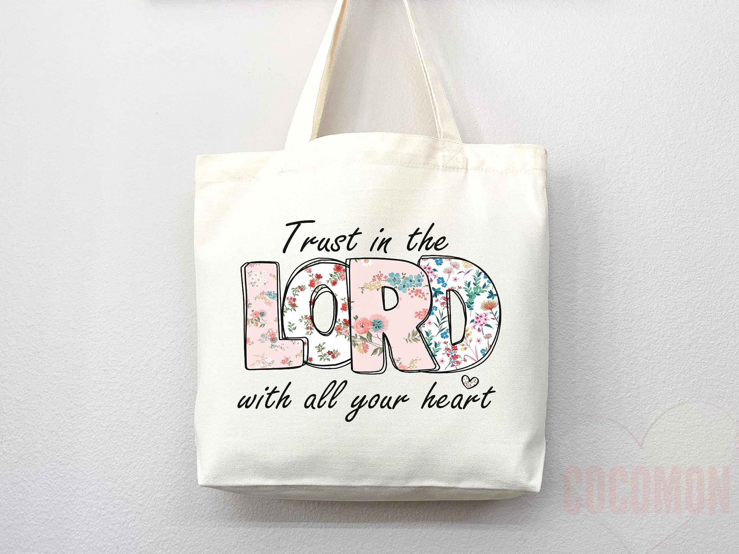 Faithful Christian Eco-Friendly Canvas Tote Bags with Bible Verses & Cross Designs - Reusable Religious Totes for Church, Shopping & Daily Use - Sustainable Carry-All with Matching Pouch (Perfect for Worship, Bible Study & Grocery Shopping)