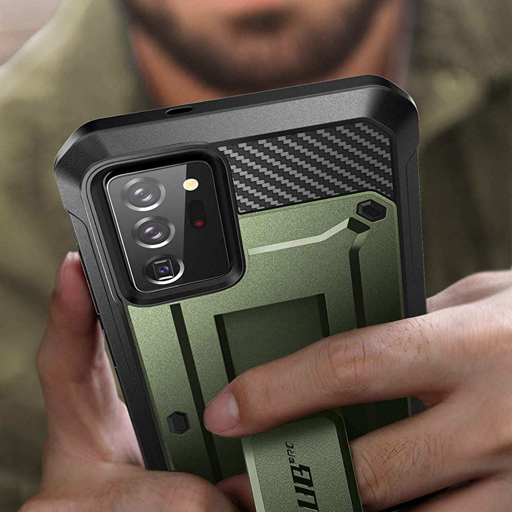 Samsung Galaxy Note20 Ultra Unicorn Beetle PRO Rugged Holster Case - Dark Green Protective Cover with Kickstand | Shockproof, Military-Grade Protection for Outdoor & Work Use