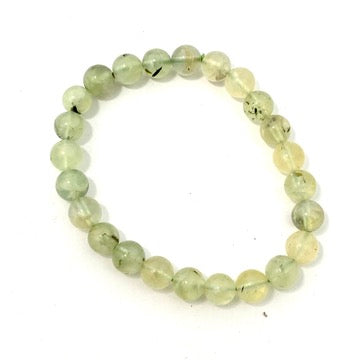 Natural Prehnite and Epidote Gemstone Bracelet for Women - Healing Crystal Jewelry for Meditation, Energy Balancing & Spiritual Wellness