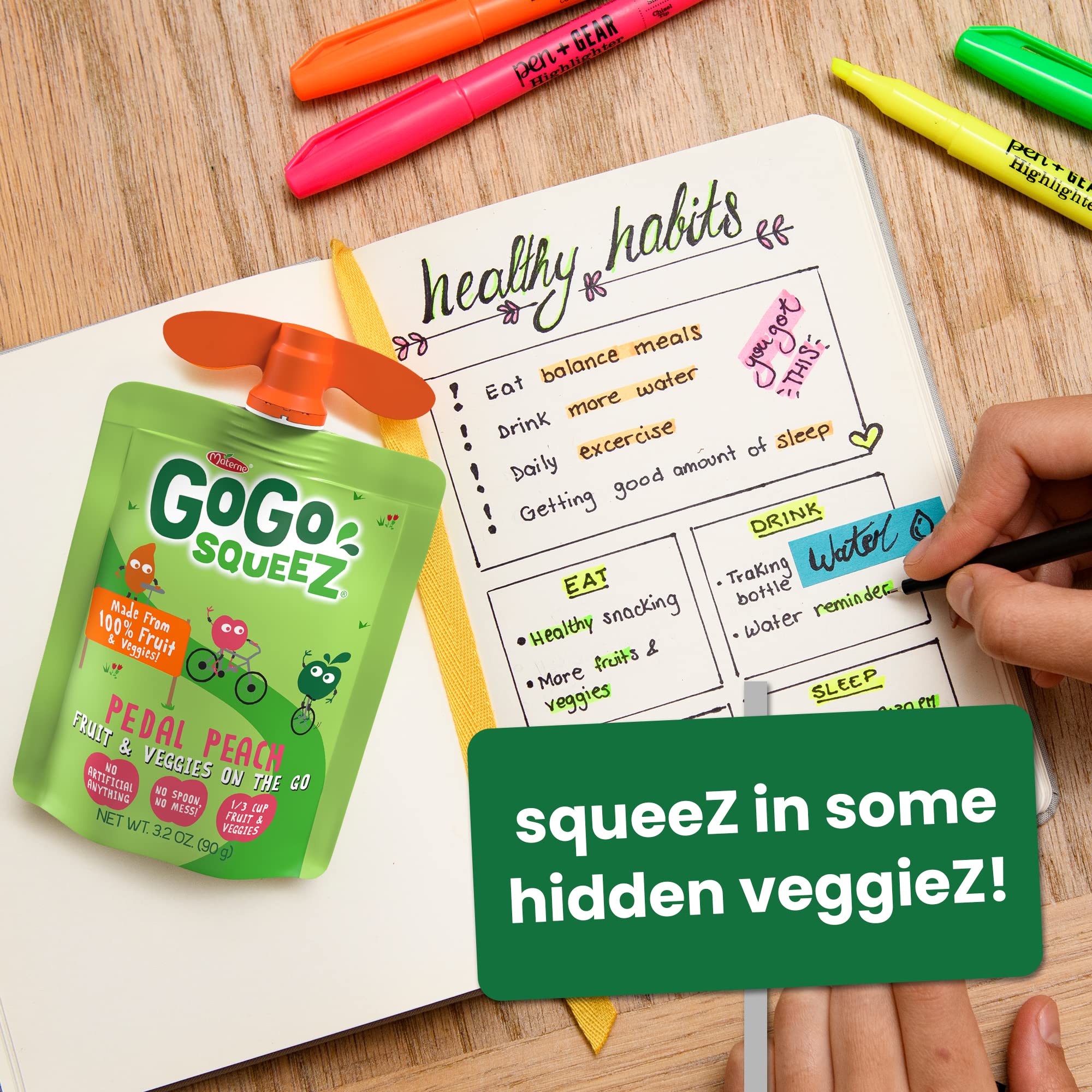 GoGo squeeZ Fruit & VeggieZ Applesauce Variety Pack - 20 Pouches, BPA Free, Kids Snacks for School & Travel