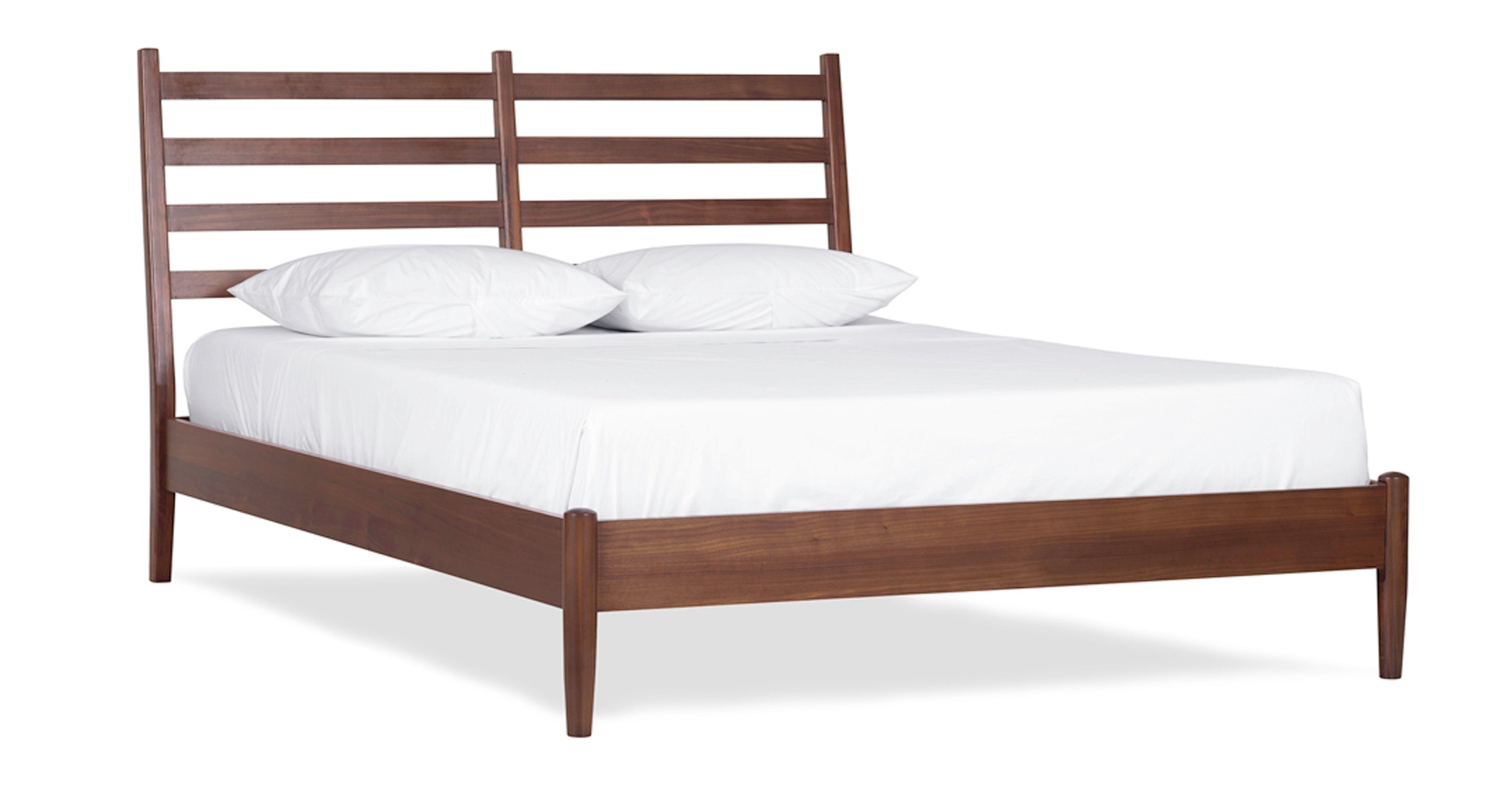 Luxury Truro Bed Frame with Premium Leather Cushions - Queen Size Modern Platform Bed for Master Bedroom, Guest Room & Home Decor