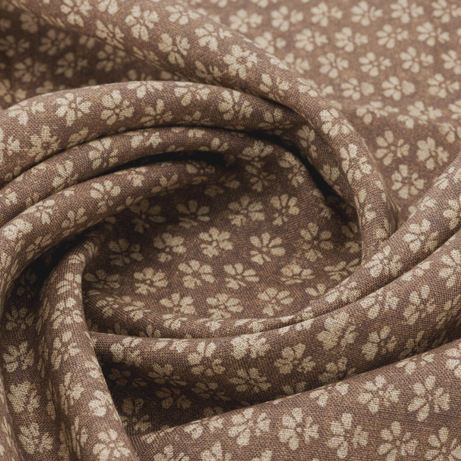 Premium Sakura Linen Fabric & Walnut Wood Samples - Perfect for DIY Crafts, Home Decor, and Textile Projects