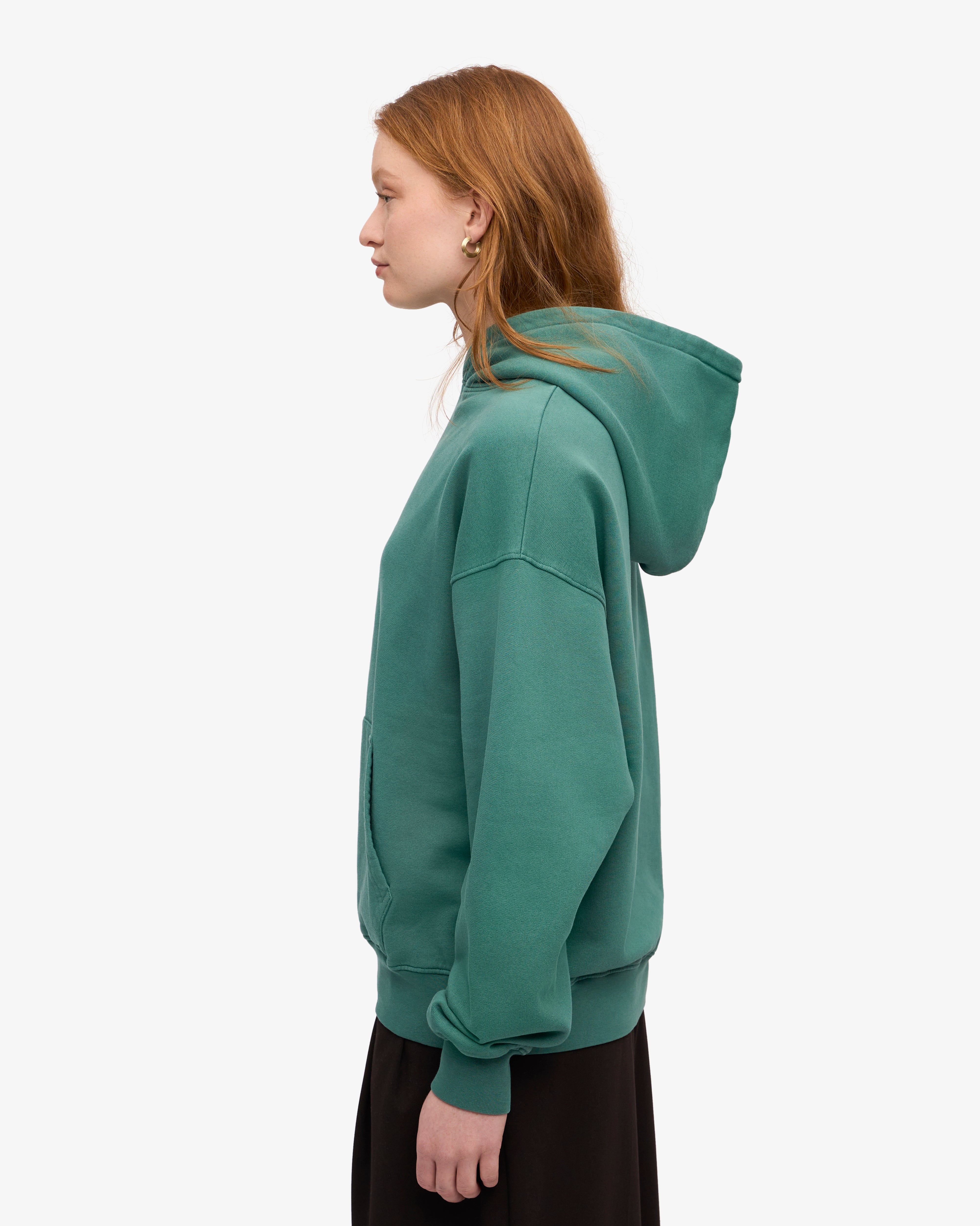 Organic Oversized Hoodie for Men & Women | Pine Green | Cozy Loungewear for Relaxing at Home & Casual Outings