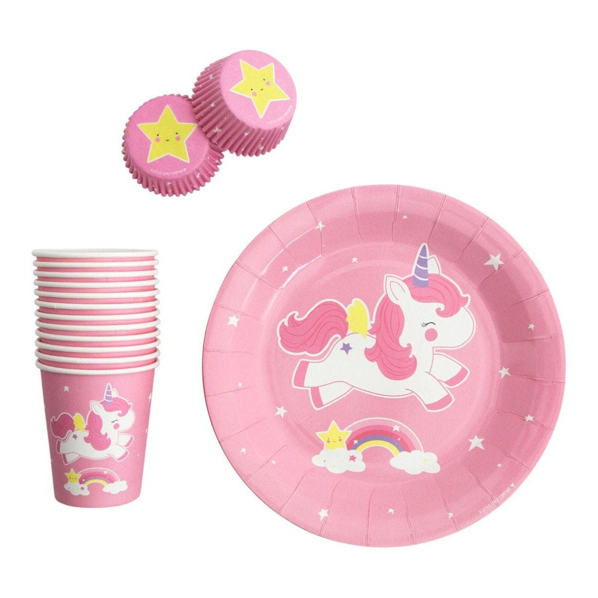 A Little Lovely Company Unicorn Cupcake Cases - 100 Count Baking Liners for Birthday Parties, Baby Showers & Themed Events