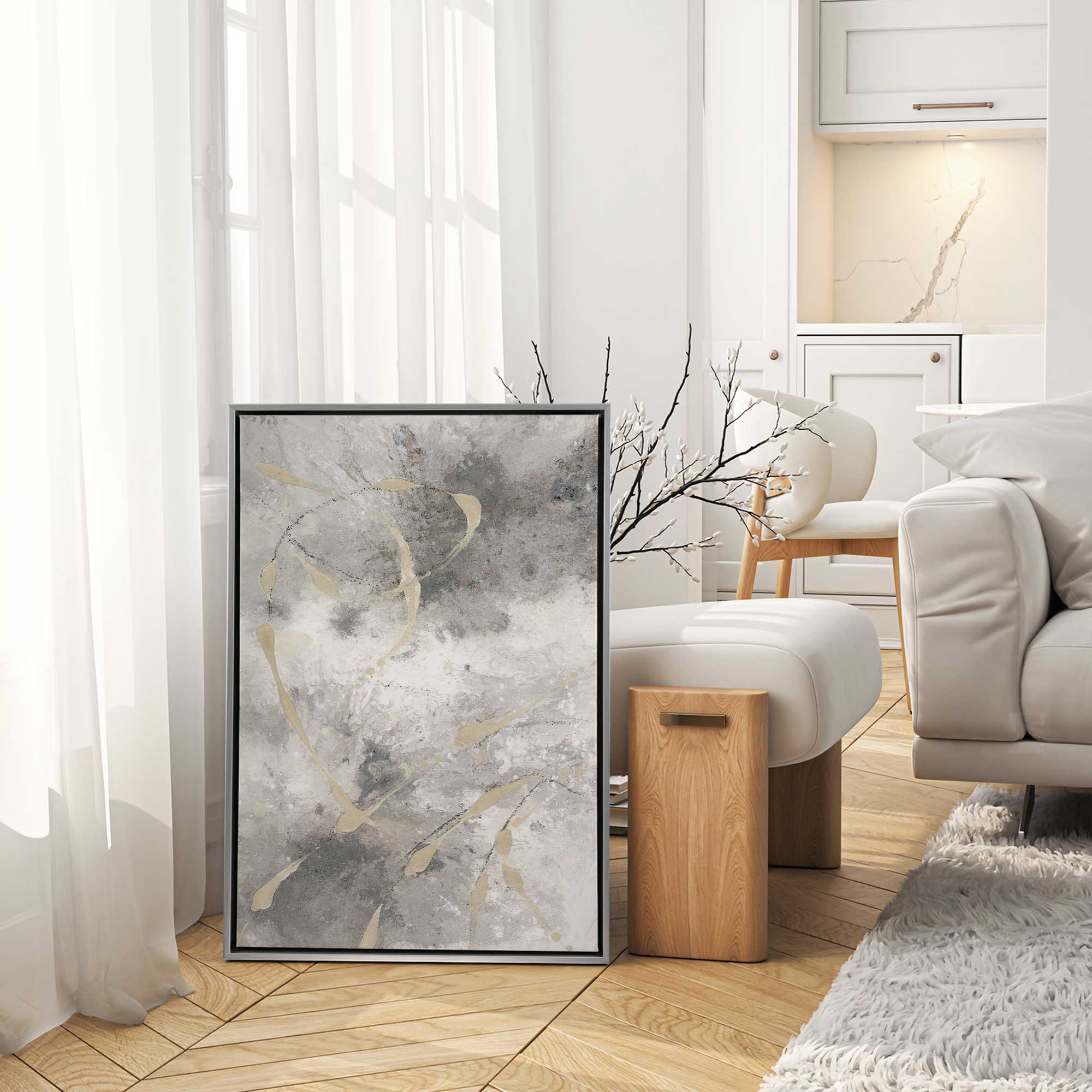 Gilded Whispers v1 Canvas Wall Art Print - Elegant Home Decor for Living Room, Bedroom & Office