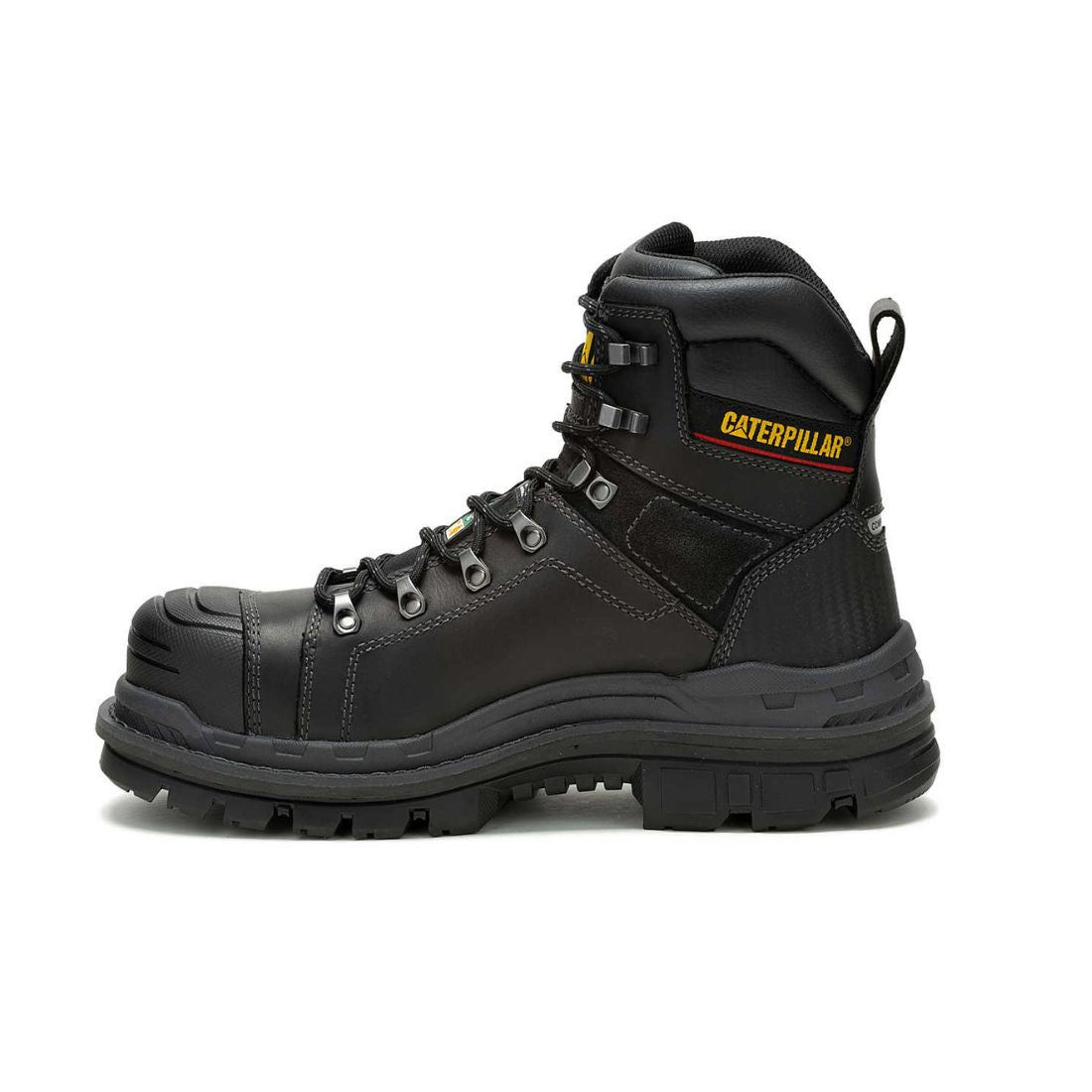 Cat Hauler Men's CSA Approved XL 6 Composite Toe Work Boots - Black Safety Shoes for Construction & Heavy Duty Work | Durable Work Boots for Electricians, Carpenters & Industrial Workers