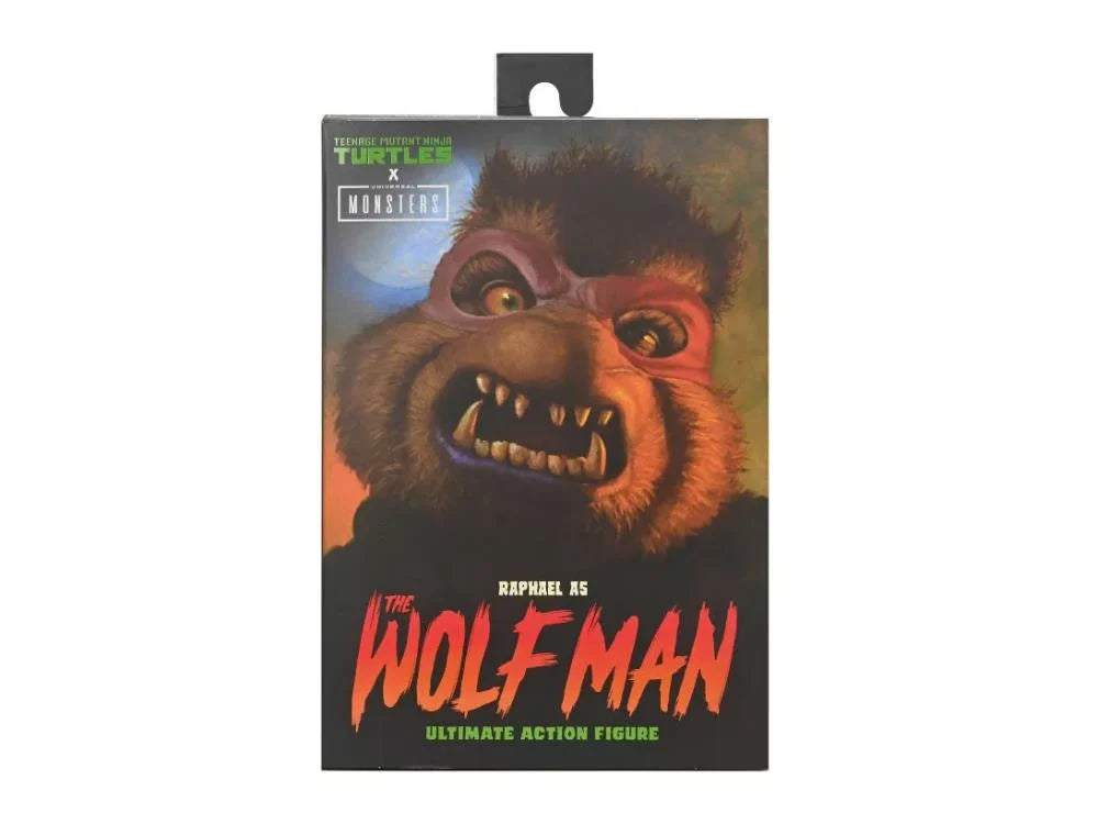 Universal Monsters x Teenage Mutant Ninja Turtles Ultimate Raphael as Wolfman Action Figure - TMNT Collectible Toy for Fans & Halloween Decor