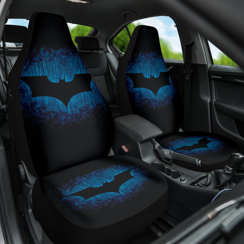 Batman Logo Car Seat Covers for Cars - DC Comics Superhero Design - Universal Fit for Most Vehicles - Perfect for Batman Fans, Gifts & Themed Car Accessories