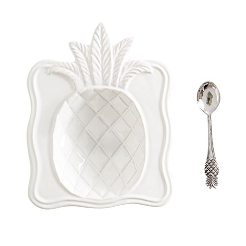 Mud Pie Pineapple 2-Piece Ceramic Candy Dish Set - Elegant Serving Bowl for Candy, Nuts & Snacks - Perfect for Parties, Home Decor & Gift Giving