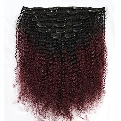 T(#1B/99J) Afro Curly Clip In Hair