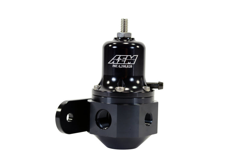 AEM High Capacity Universal Black Adjustable Fuel Pressure Regulator - Performance Upgrade for Cars, Trucks & SUVs - Perfect for Racing, Tuning & Engine Modifications