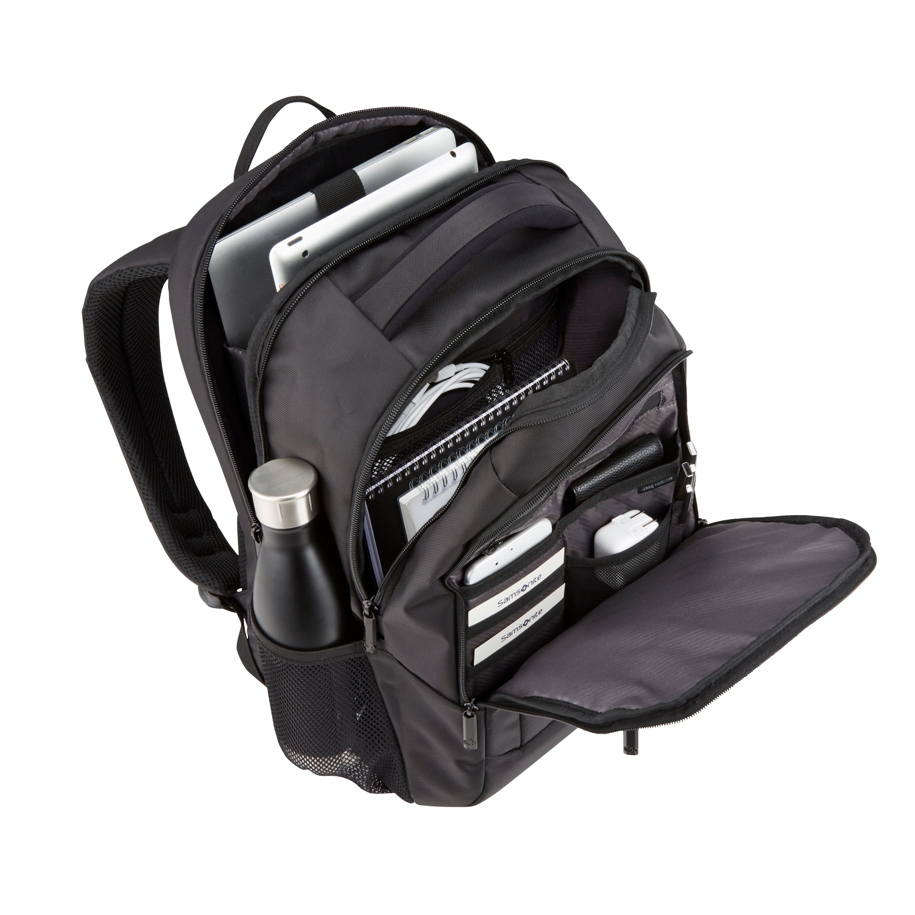 Samsonite Classic NXT Standard Backpack - Durable Laptop Backpack for Work & Travel - Water-Resistant Business Backpack with USB Charging Port | Perfect for Commuting, College & Business Trips