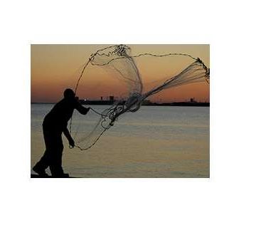 5 FT 3/8 Inch Cast Fishing Net - Heavy Duty Saltwater & Freshwater Cast Net for Bait Fish, Shrimp, Crabs - Perfect for Surf Fishing, Pier Fishing and Kayak Fishing