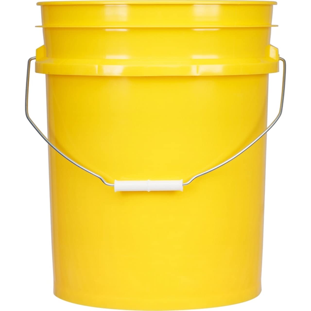 5 Gallon Yellow Plastic Buckets - Pack of 40 Durable 90 Mil Food Grade Pails - BPA Free & Recyclable All-Purpose Buckets (Lids Not Included) - Ideal for Storage, Gardening, Painting, and Commercial Use