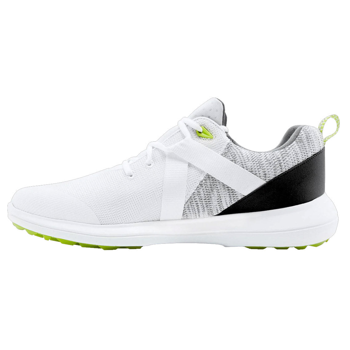 FootJoy Flex Men's Golf Shoes - White & Grey Spiked Golf Shoes for Comfort & Traction - Perfect for Walking the Course or Driving Range Practice