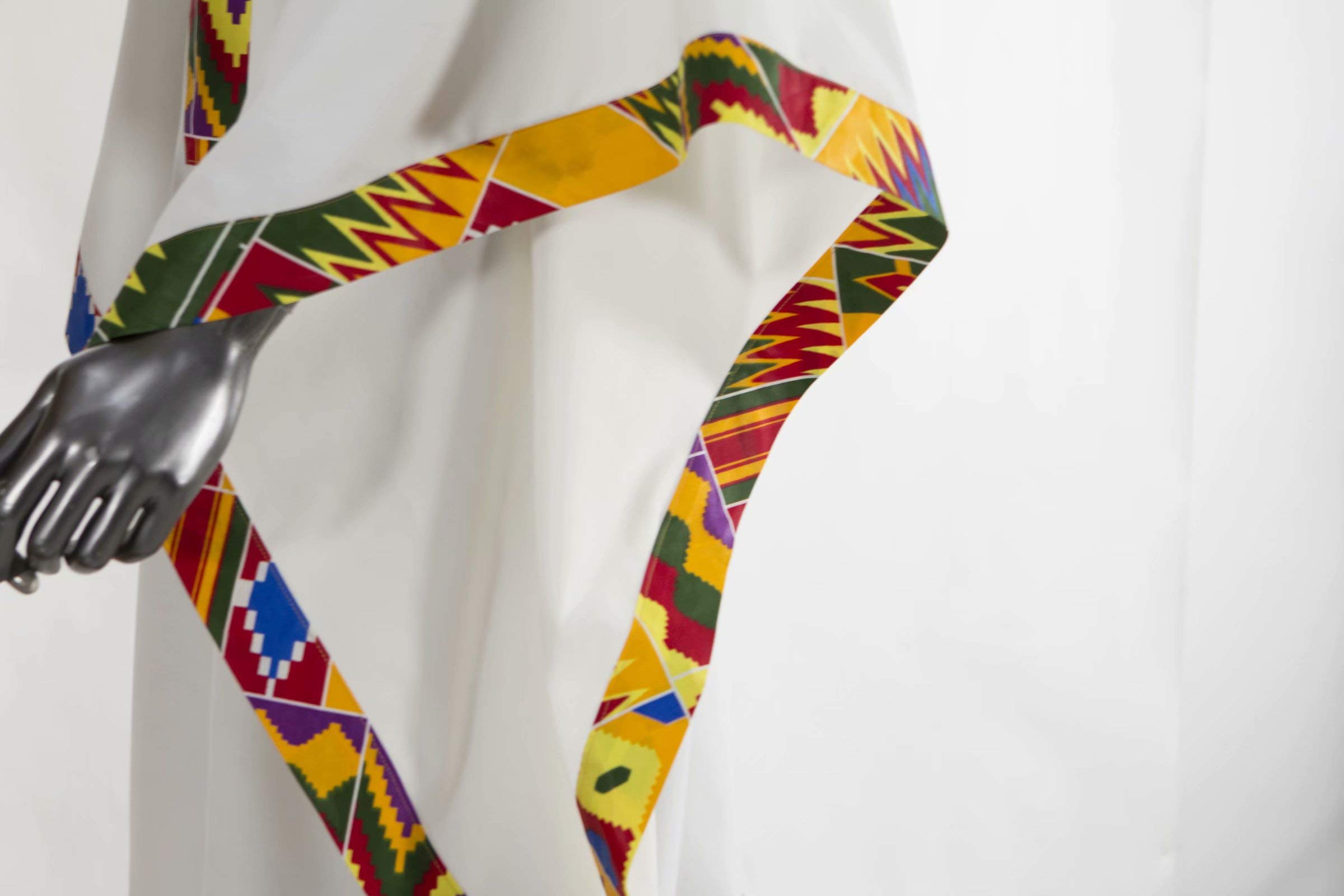 African Print Men's Colorful Robe with Open Sleeves & Women's Maxi Dress - Matching Couples Outfit for Weddings, Beach Vacations and Cultural Events