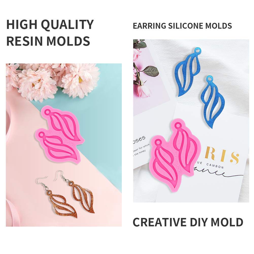 3Pcs Super Smooth Silicone Earring Molds for Jewelry Making - DIY Resin Crafts, Fashion Jewelry Supplies - Perfect for Creating Unique Handmade Earrings at Home or Gifts