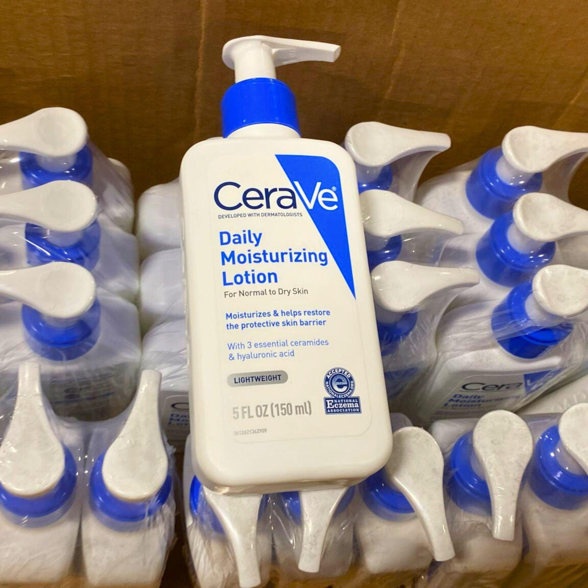 CeraVe Daily Moisturizing Lotion for Dry Skin - 5oz Bottle (Pack of 36) | Fragrance-Free & Non-Comedogenic | Perfect for Face & Body Hydration | Home, Office & Travel Use