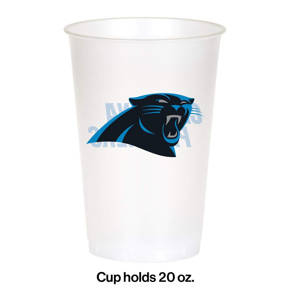 Carolina Panthers NFL Game Day Party Supplies Kit - Includes Plates, Cups, Napkins & More for 8 Guests - Perfect for Football Tailgates, Home Gatherings & Super Bowl Parties