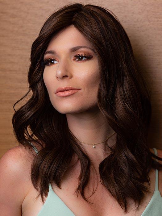 Amber Human Hair Wig with Mono Top - Natural Look & Comfortable Fit for Daily Wear, Cosplay, and Special Occasions