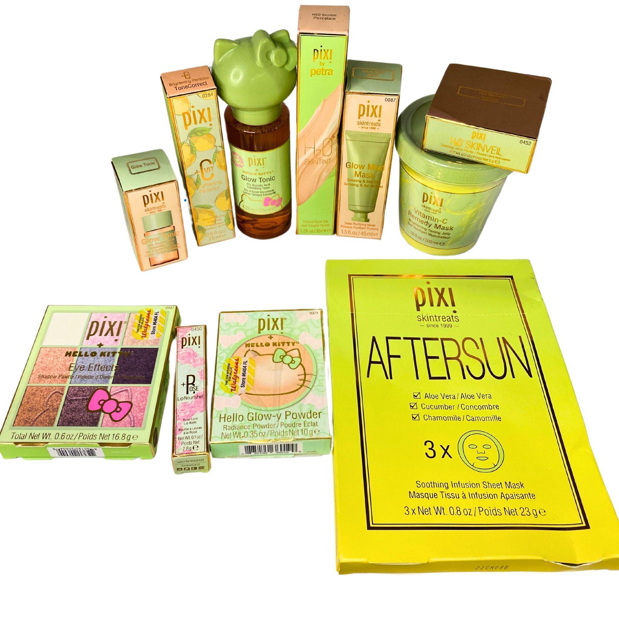 Pixi Skincare & Makeup Assorted Mix (42 Pcs Lot) - Complete Beauty Set for Daily Skincare & Makeup Routine - Perfect for Travel, Gifts & Home Use