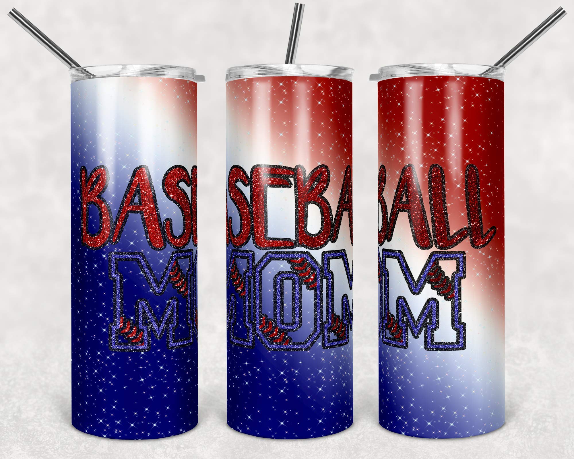 20oz Skinny Tumbler with Lid & Straw - Insulated Baseball Mom Tumbler Cup - Perfect for Baseball Games, School Runs & Outdoor Activities