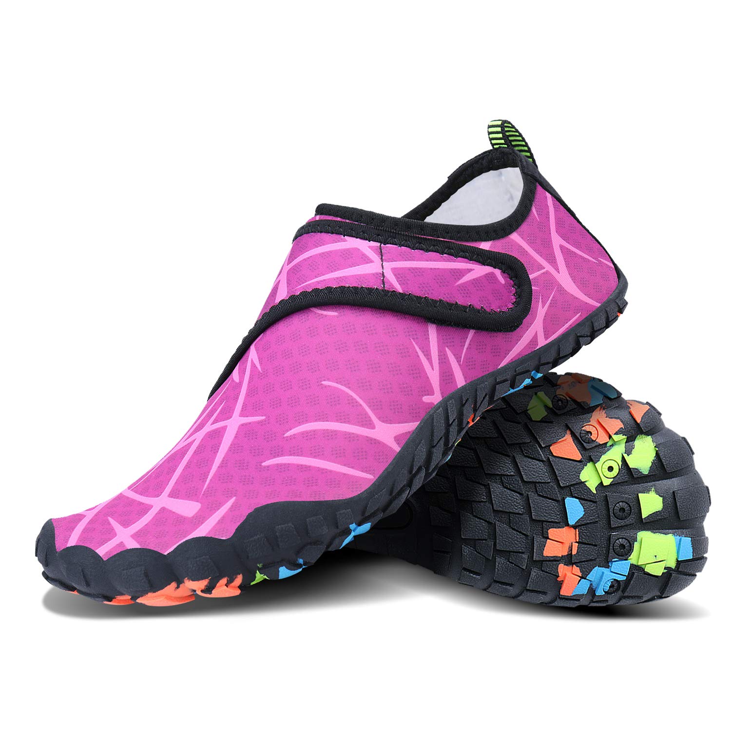 MAYZERO Water Shoes for Men & Women - Quick-Dry Swim Surf Shoes for Beach, Pool, Hiking | Wide Toe Aqua Shoes with Non-Slip Sole | Perfect for Water Sports, Yoga, and Winter House Slippers