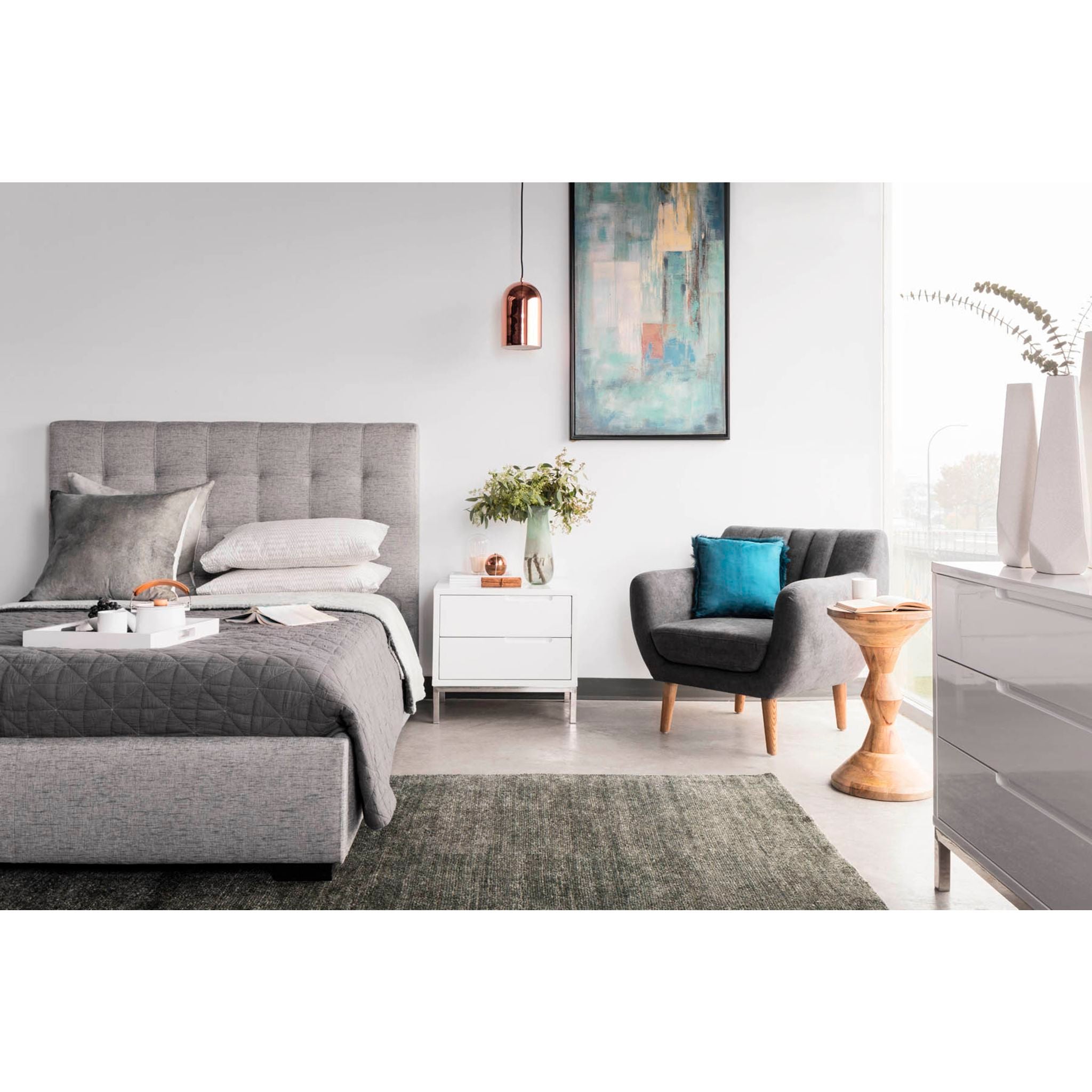 Belle Storage Bed with Underbed Drawers - Queen Size Platform Bed Frame with Ample Storage Space - Perfect for Small Bedrooms, Dorms & Apartments