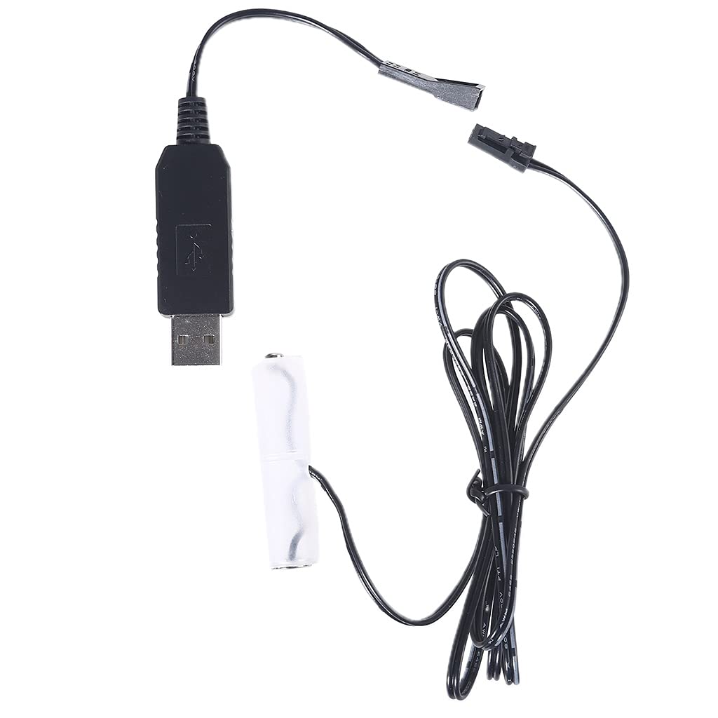 USB to AA Battery Eliminator Cable - Replace 1-4 AA Batteries (1.5V) for Clocks, Holiday Lights, Fans & LED Decor - Perfect for Home, Office & Outdoor Use
