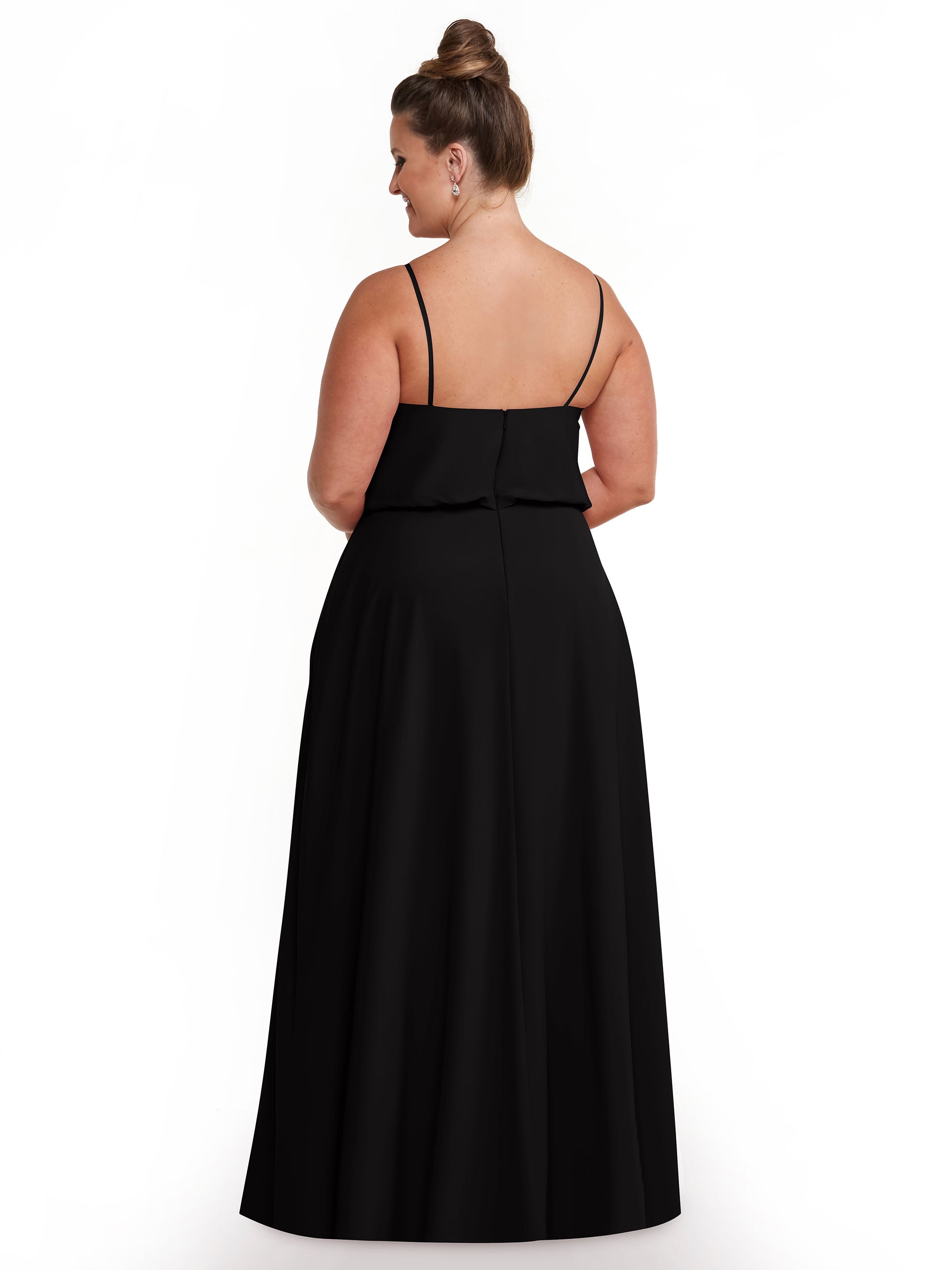 Elegant 83040 A-Line Bridesmaid Dress with Flowy Stretch Chiffon Skirt - Perfect for Weddings, Formal Events & Special Occasions