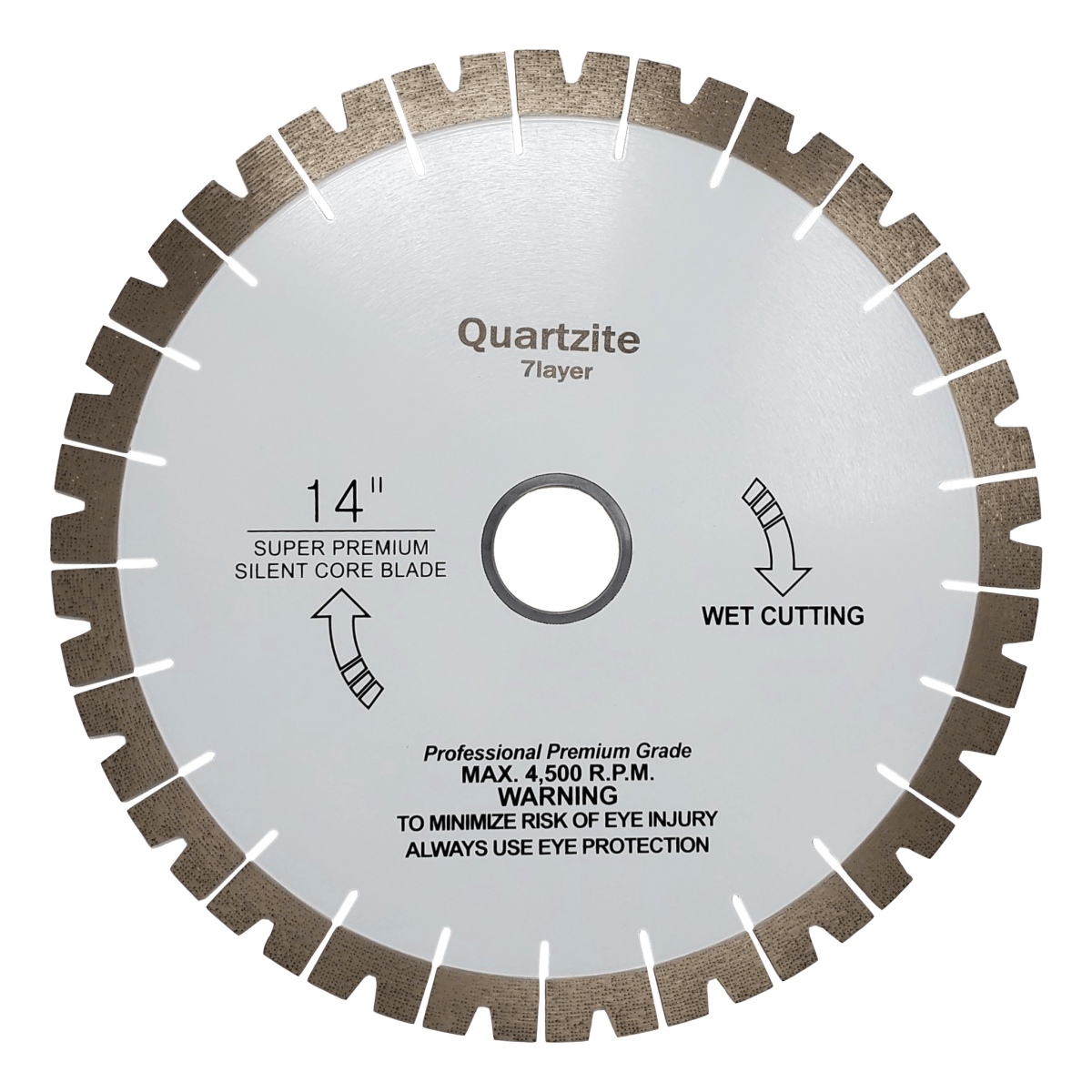 Premium Array Pattern Diamond Blade for Quartzite Cutting - Professional Stone Cutting Tool for Granite, Marble & Hard Materials - Perfect for Construction, Masonry & DIY Projects