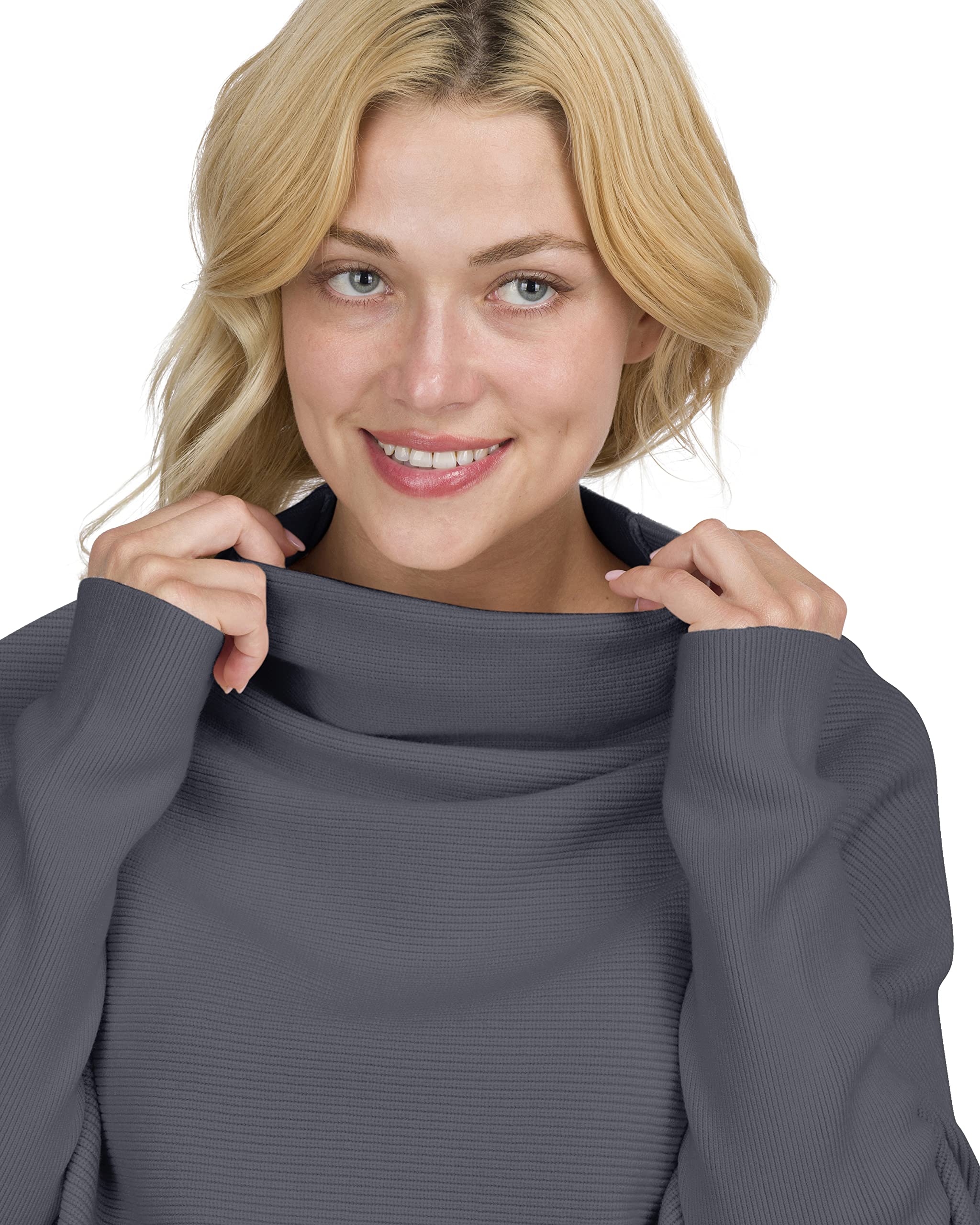 Eliana Funnel Neck Dolman Maternity Sweater - Soft Stretch Oversized Pregnancy Top for Comfort & Style | Perfect for Work, Casual Wear & Baby Showers