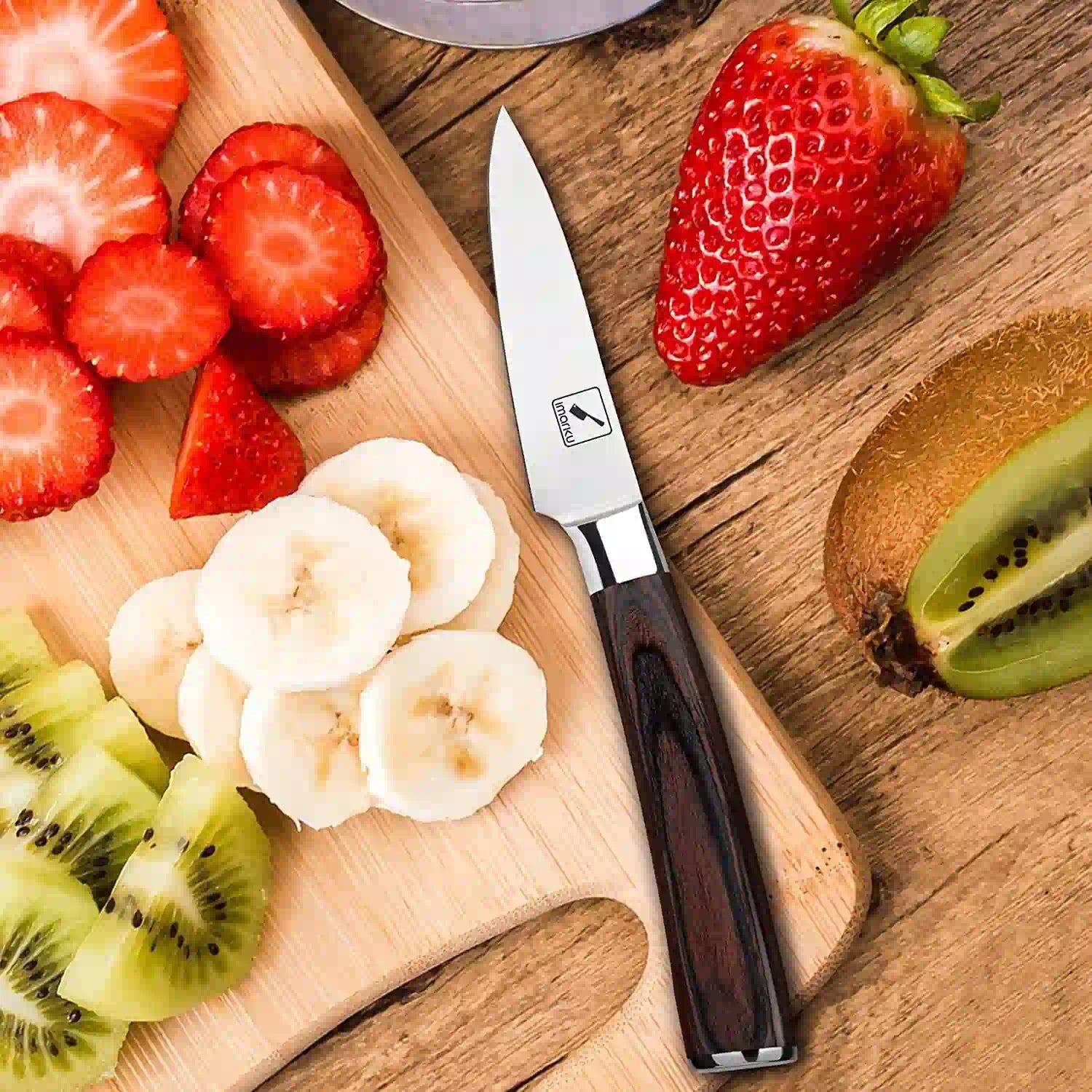 Imarku 3.5 Inch Paring Knife - Premium Kitchen Knife for Peeling Fruits & Vegetables - Perfect for Meal Prep, Cooking & Garnishing