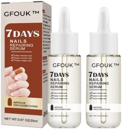GFOUK 7 Days Nail Growth & Strengthening Serum - Fast Repair Solution for Damaged, Discolored Nails | Nail Care Treatment for Stronger, Healthier Fingernails & Toenails | Perfect for Salon-Quality Nails at Home