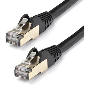 Premium 7m CAT6a Ethernet Cable - Black, RJ45 Snagless Connectors, STP Shielded Network Cord, Pure Copper Wire (6ASPAT7MBK) - Ideal for Gaming, Streaming & Office Networks