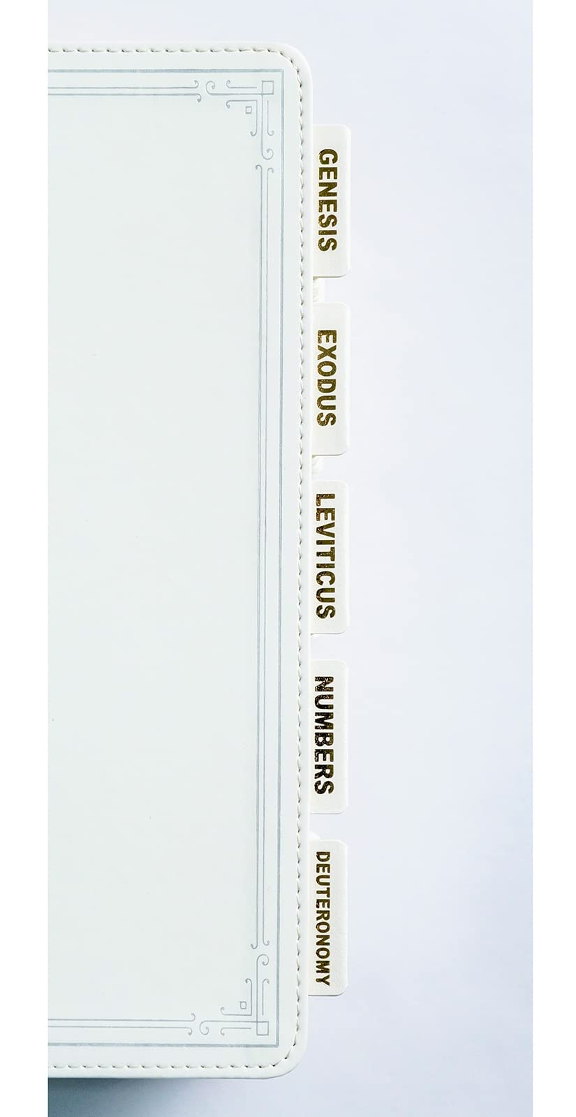 UPAFEXXI Leather Bible Tabs - Gold Foil Lettering for Easy Navigation | Perfect for Church & Study