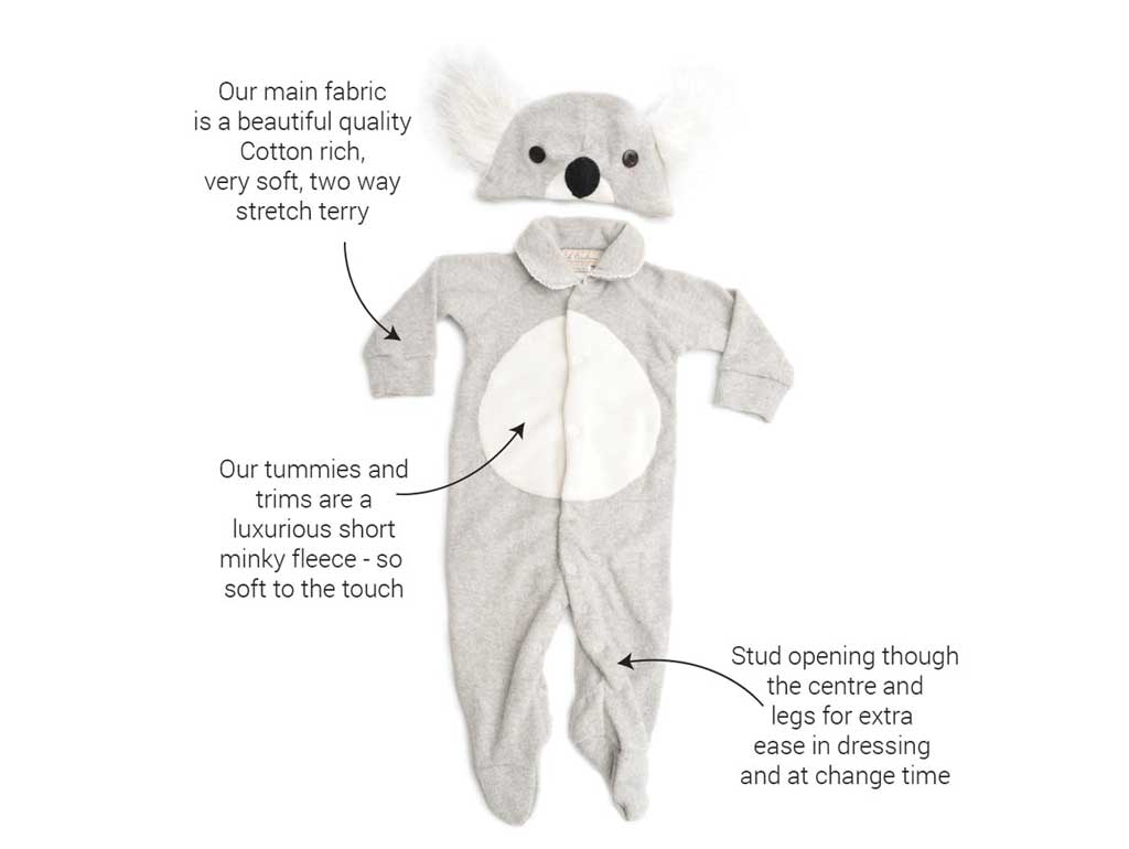 Adorable Baby Koala Costume - Soft & Cute Animal Outfit for Infants & Toddlers - Perfect for Halloween, Photo Shoots & Dress-Up Play