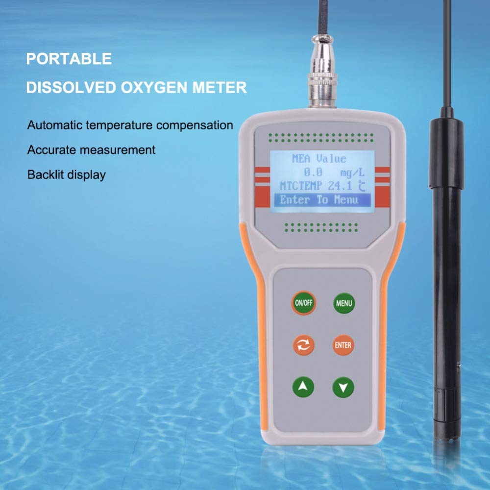 JPB-607A Digital Dissolved Oxygen Meter with ATC (0.0-20.0 mg/L) - High Accuracy Water Quality Tester for Aquariums, Pools, and Hydroponics