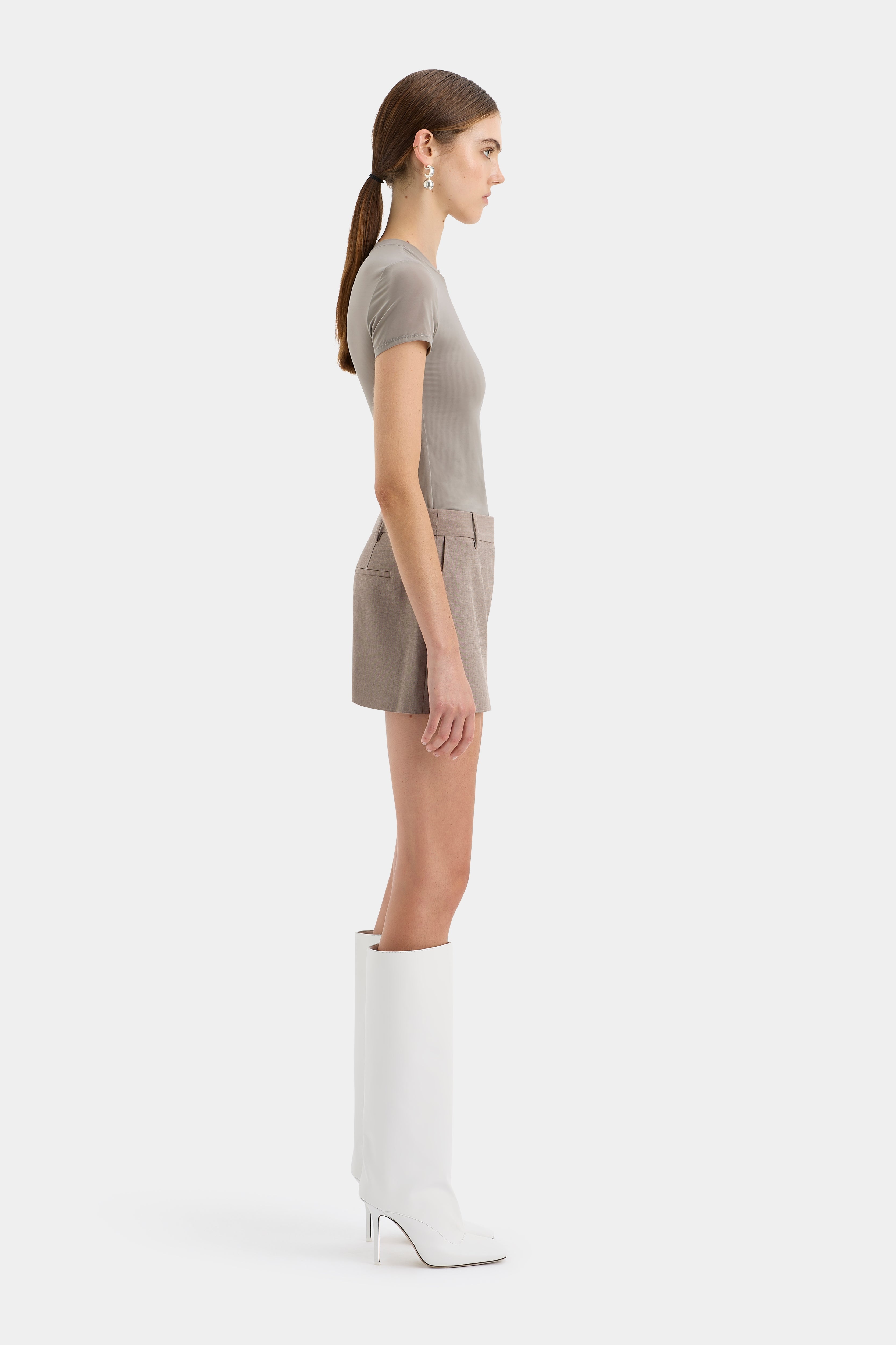 Leonardo Belted Mini Skirt for Women - High Waist Stretchy Denim Skirt with Adjustable Belt | Perfect for Casual Outfits, Date Nights & Office Wear