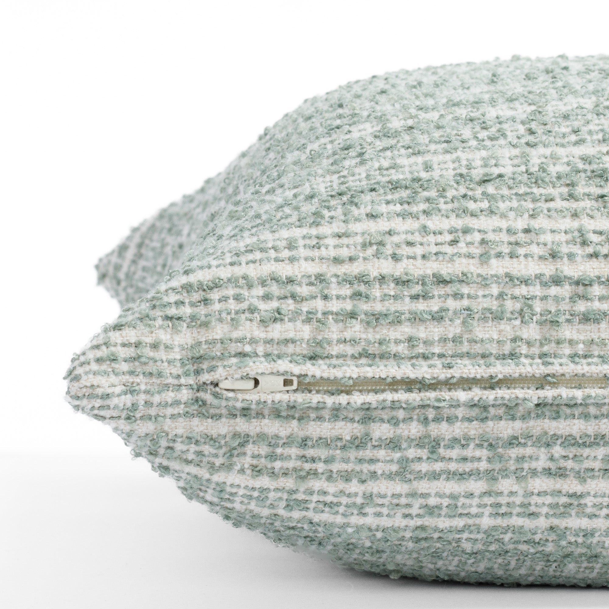 Kos Stripe 20x20 Decorative Throw Pillow Cover - Jade Green Square Cushion for Sofa, Bed & Home Decor