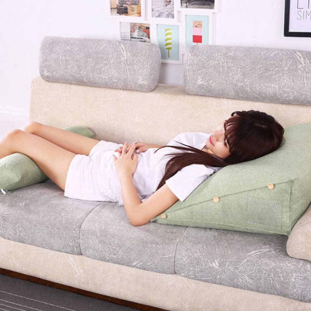 Ochine Wedge Reading & TV Pillow - Adjustable Neck Support with Pockets, Memory Foam Backrest & Arm Cushions - Removable Washable Cover - Perfect for Bed, Sofa & Watching TV