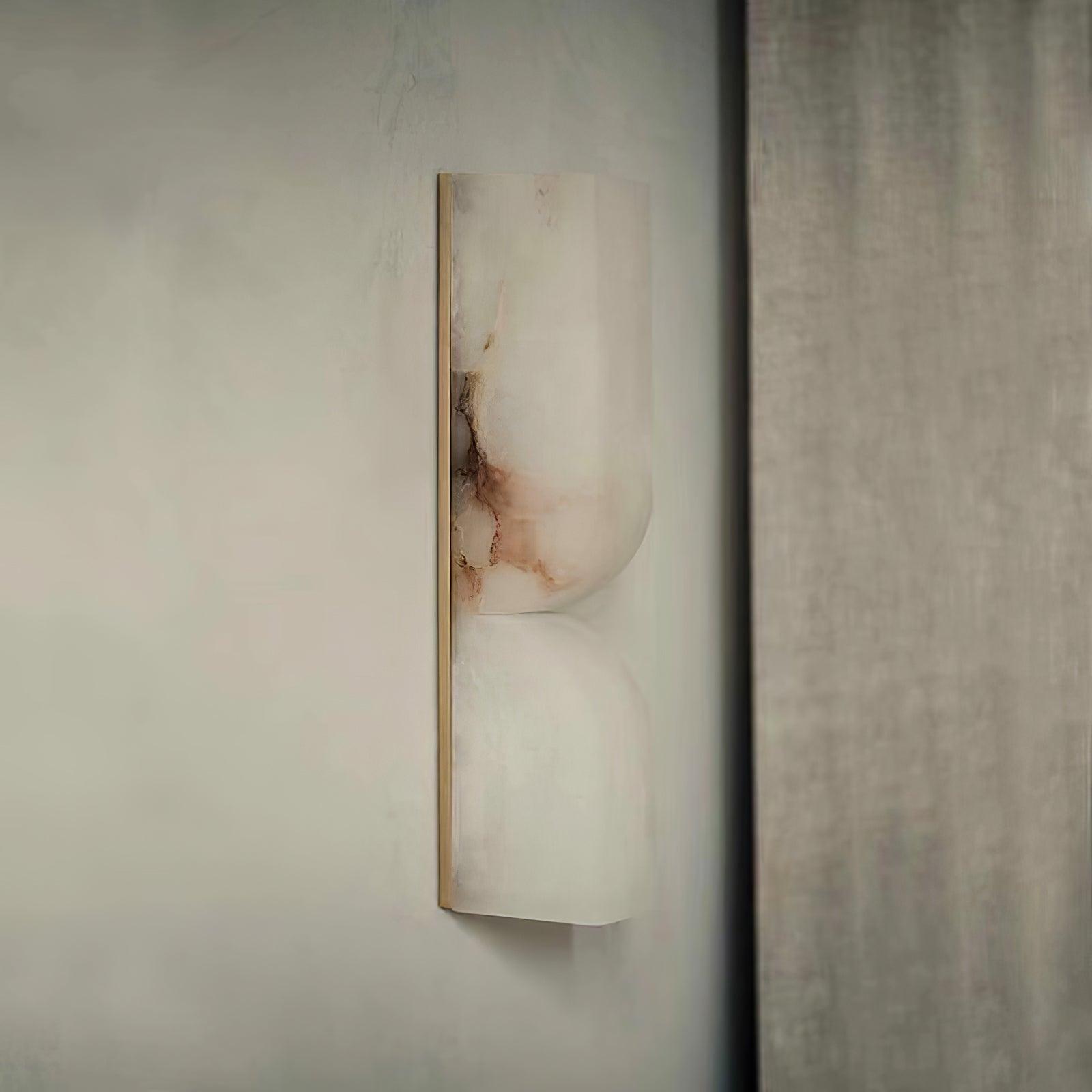 Alabaster Plug-in Wall Sconce Light - Modern Plug in Wall Lamp for Bedroom, Living Room & Hallway Lighting - Elegant Plug-in Sconce for Home Decor