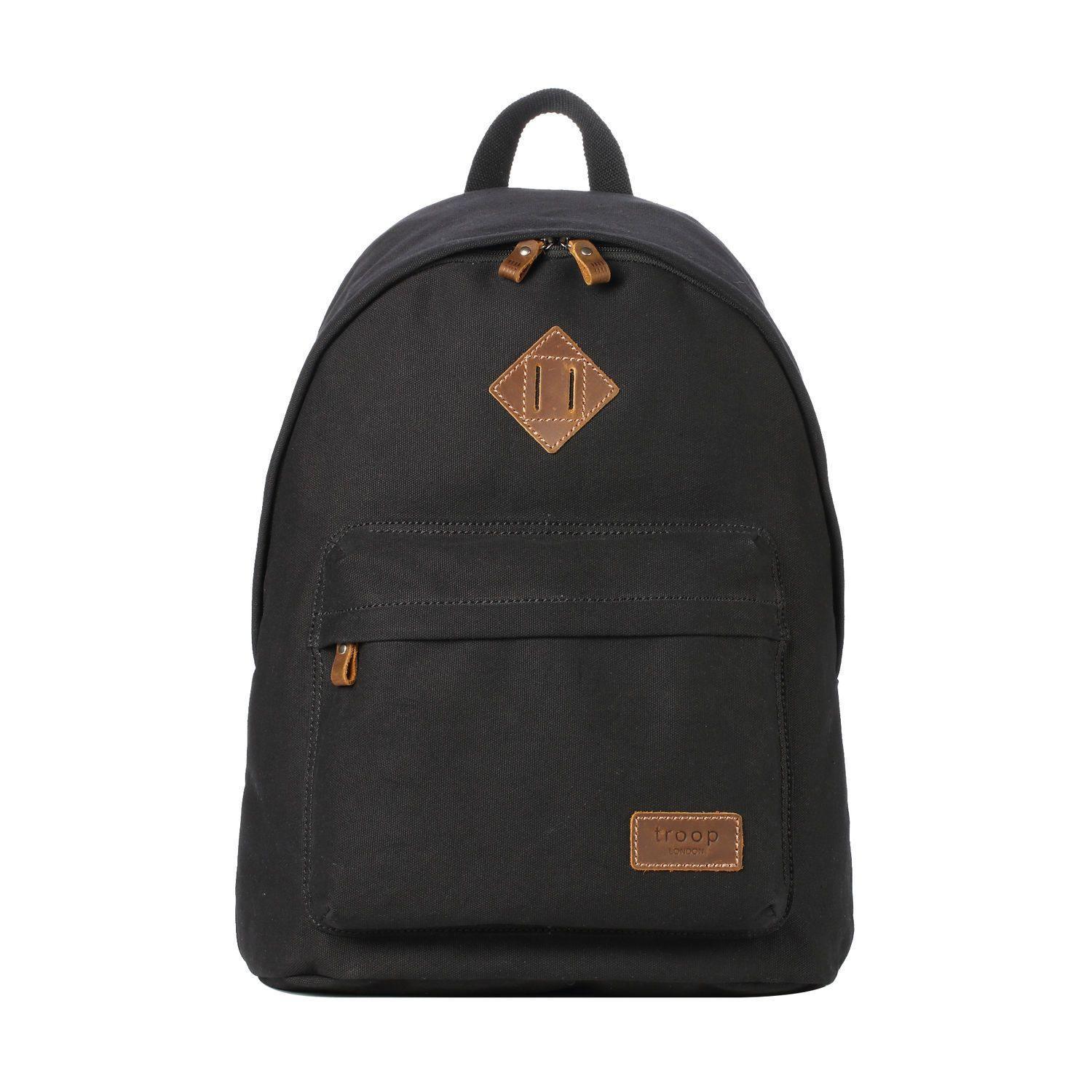 Troop London Heritage Canvas Backpack - Durable Casual Daypack for Men & Women | Perfect for Travel, School & Everyday Use