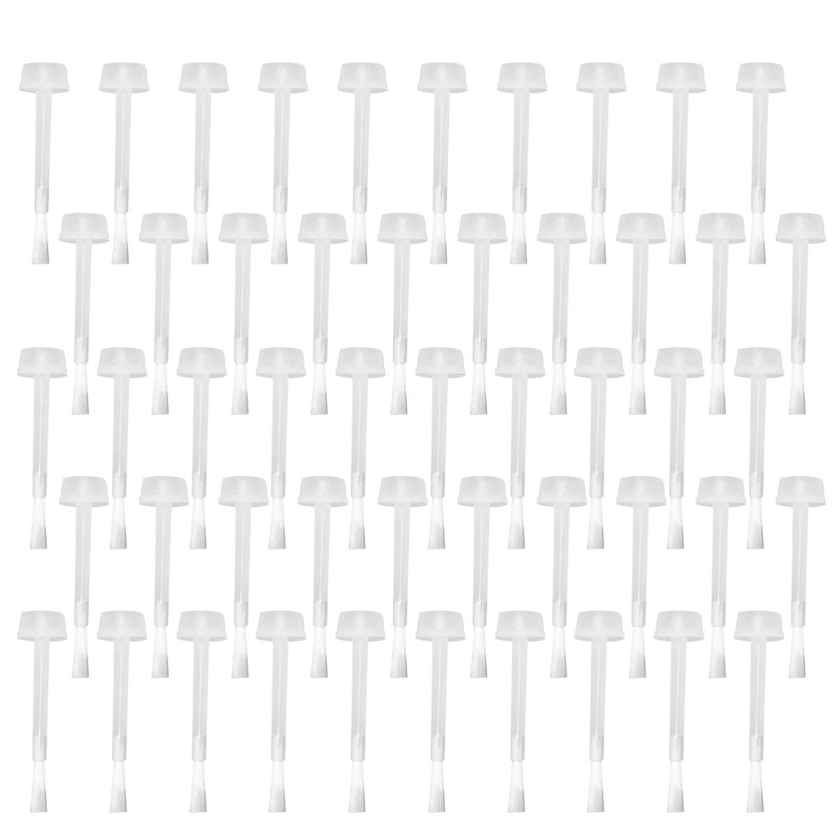 FOMIYES 200pcs Mini Nail Art Brush Set - Thin Nail Polish Brush, Acrylic Nail Tools, Base Coat & Lip Brush - Disposable White Nail Art Brushes for Professional Salon & DIY Manicure at Home